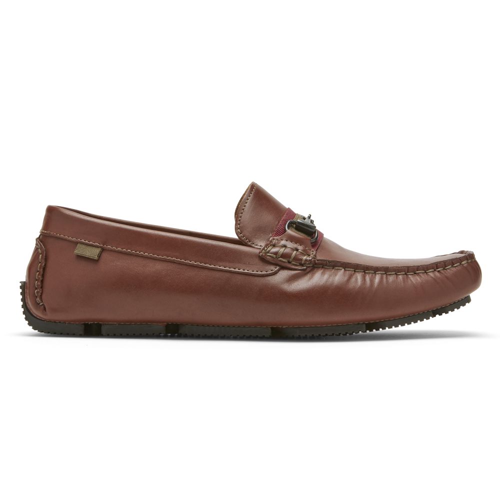 Mocassins Homem Rockport Rhyder Bit Slip-Ons Marrom,Portugal YADHT-1235